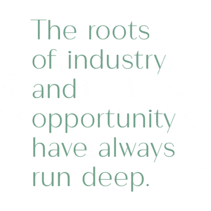 The roots of industry and opportunity have always run deep