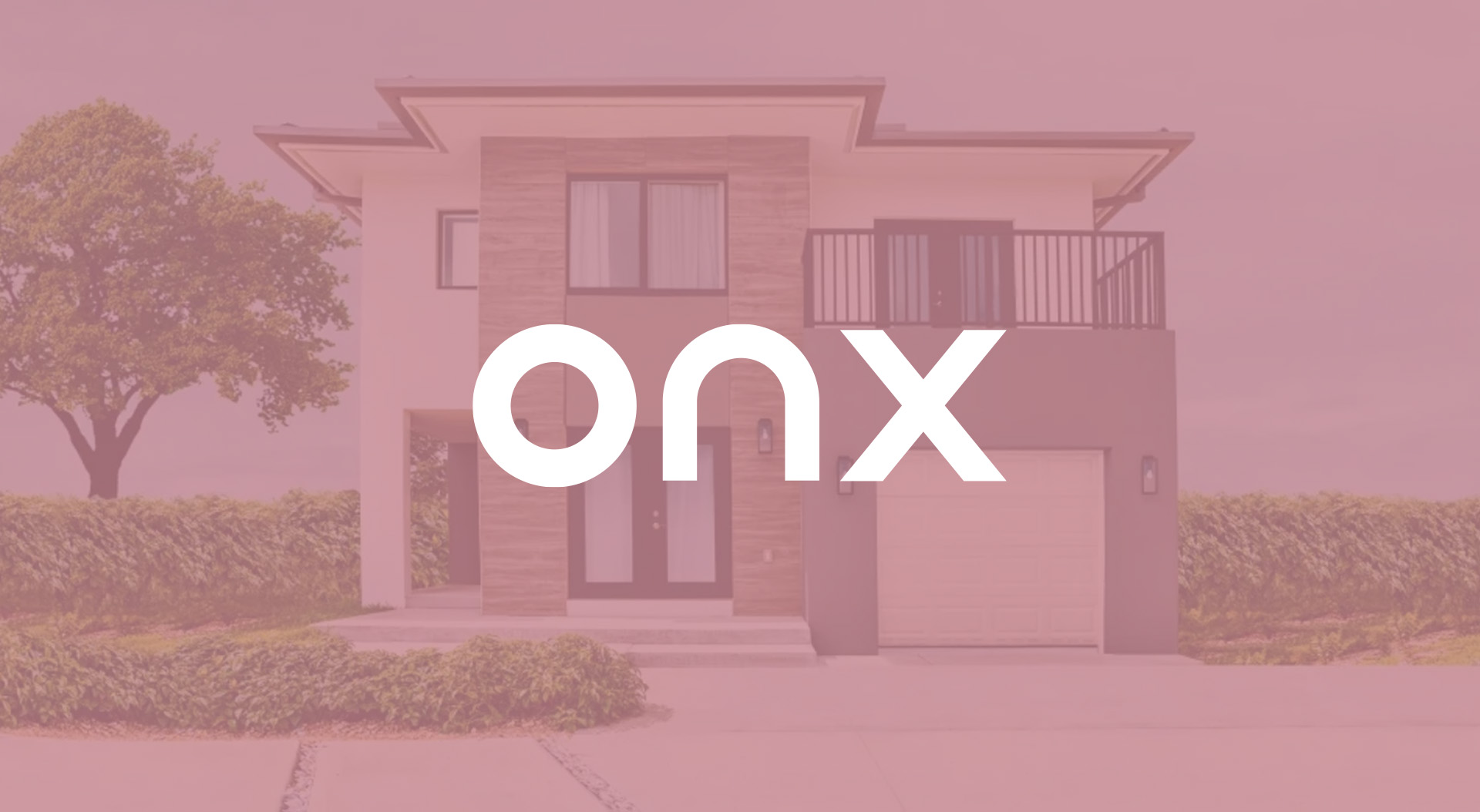 Climate-Resilient Home Builder Onx is building modern modular homes near Wyld Oaks - rendering of a modern-styled neutral-colored two-story home surrounded by landscaping